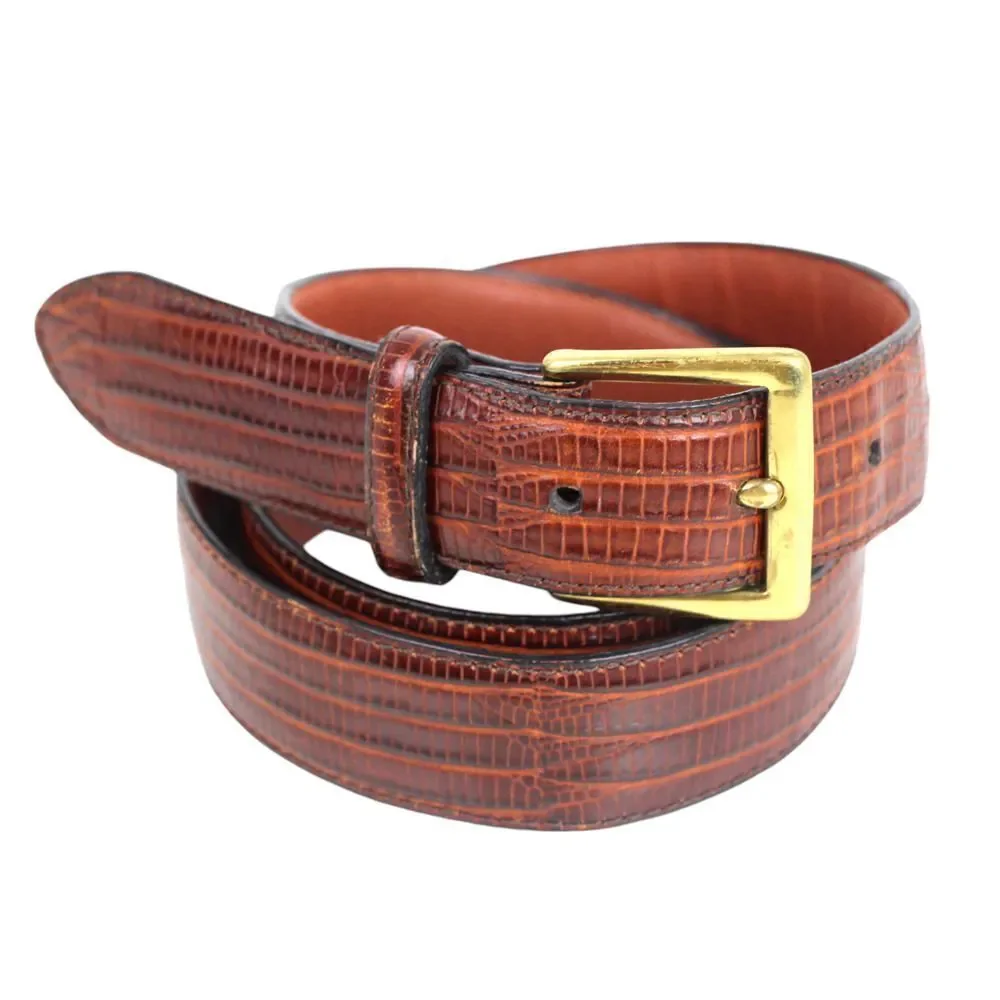 Club Room BROWN GENUINE LEATHER SNAKE 1 1/8